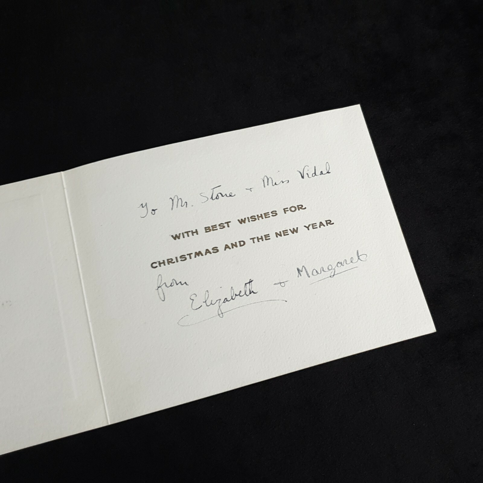 Rare 1941 Queen Elizabeth II & Princess Margaret Signed Royal Christmas Card UK Rare 1941 Queen Elizabeth II & Princess Margaret Signed Royal Christmas Card UK