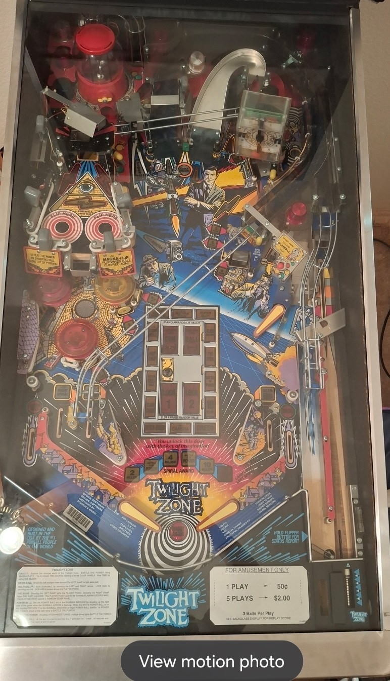 Midway Twilight Zone DBV Pinball Machine Bally 1993 Pinballs