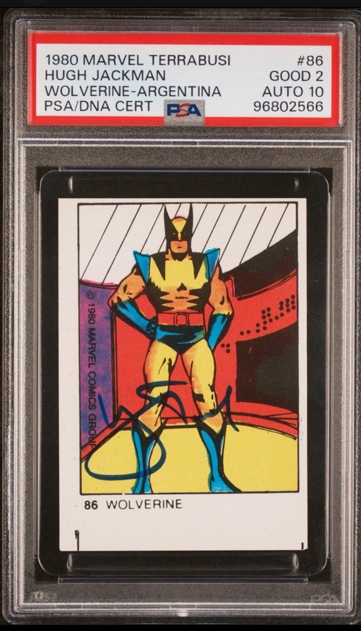 1980 Marvel Terrabusi WOLVERINE #86 Argentina Rookie Signed by Hugh Jackman 1980 Marvel Terrabusi WOLVERINE #86 Argentina Rookie Signed by Hugh Jackman