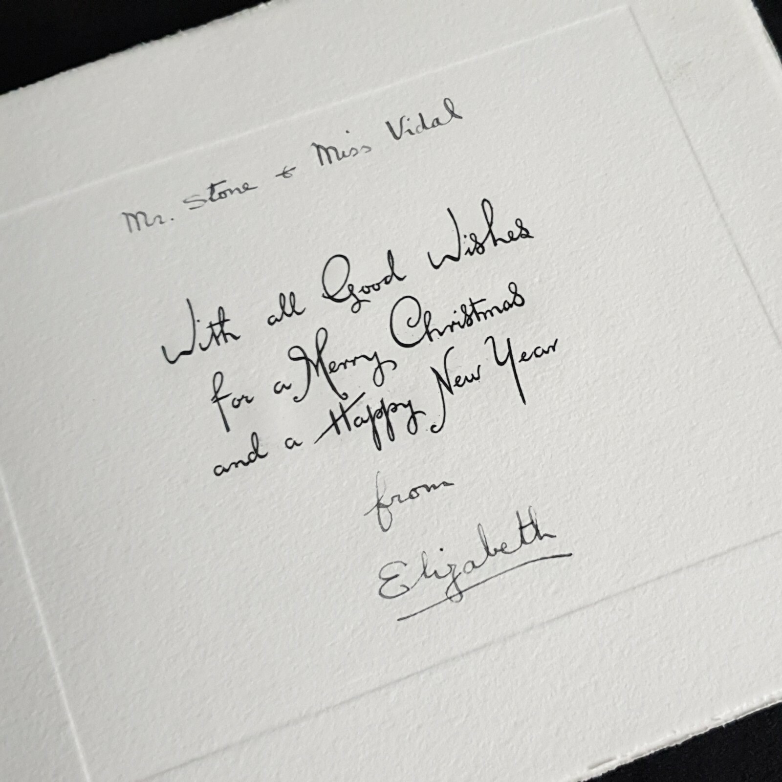 1940 Queen Elizabeth II Signed Royal Christmas Card at AGE 14 British Royalty UK