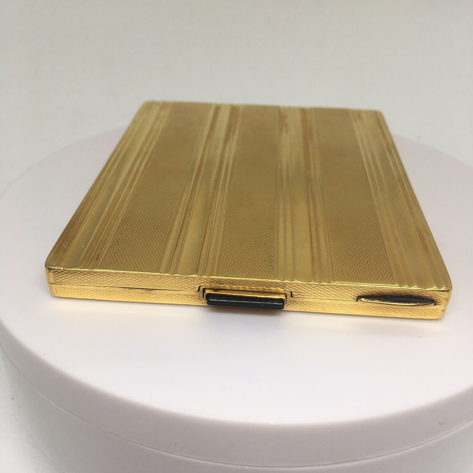 Italian Made 18K Gold 1940s Engine Turned CIGARETTE CASE Box 161.6 Gram