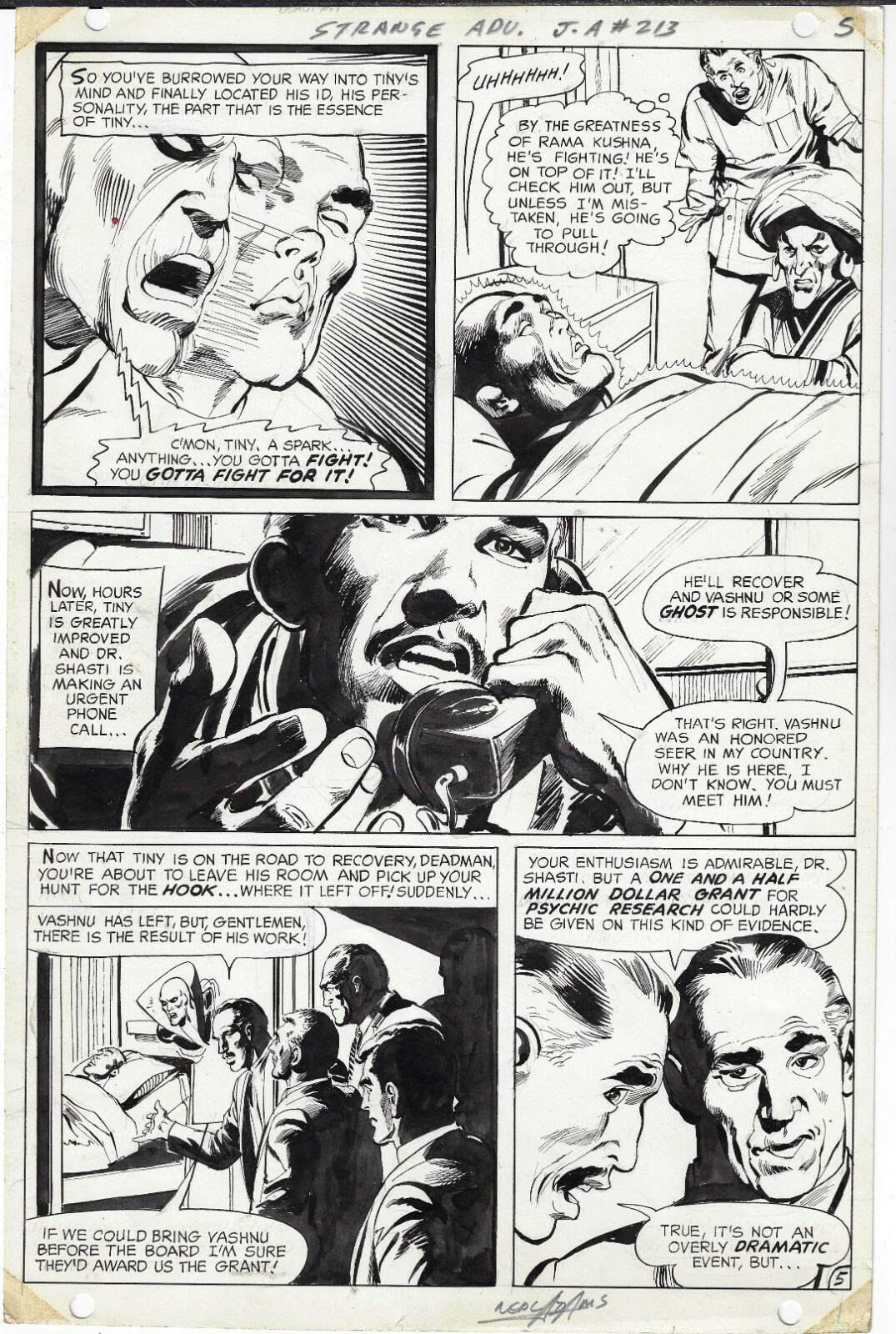 STRANGE ADVENTURES # 213 PAGE 5 NEAL ADAMS DEADMAN 1968 CLASSIC CALL FROM BEYOND STRANGE ADVENTURES # 213 PAGE 5 NEAL ADAMS DEADMAN 1968 CLASSIC CALL FROM BEYOND