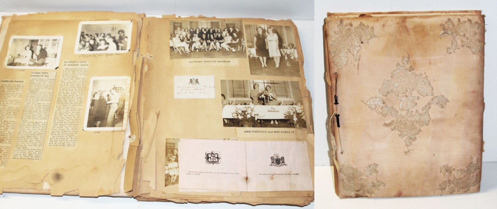 1946-1947 1st Year Phi Alpha Mu Sorority Official Scrapbook Auburn University AL
