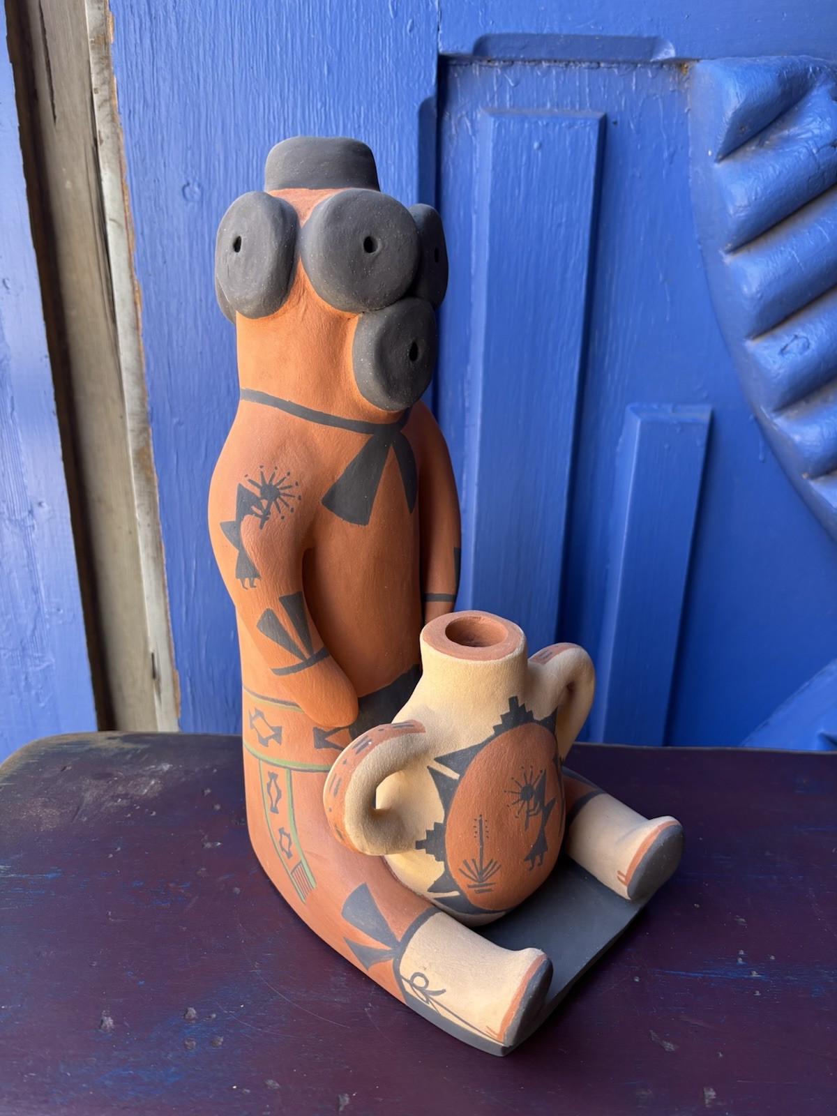 Mudhead Figurine Pottery Brown Red Jemez New Mexico Clifford Kim Fragua l40 Mudhead Figurine Pottery Brown Red Jemez New Mexico Clifford Kim Fragua l40