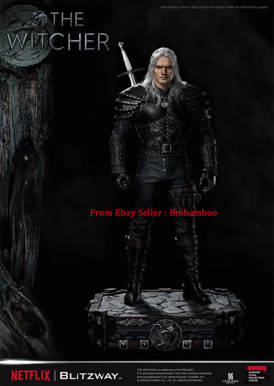 BLITZWAY 1/3 The Witcher Geralt Full Body Figure Statue Model Collection Rare BLITZWAY 1/3 The Witcher Geralt Full Body Figure Statue Model Collection Rare
