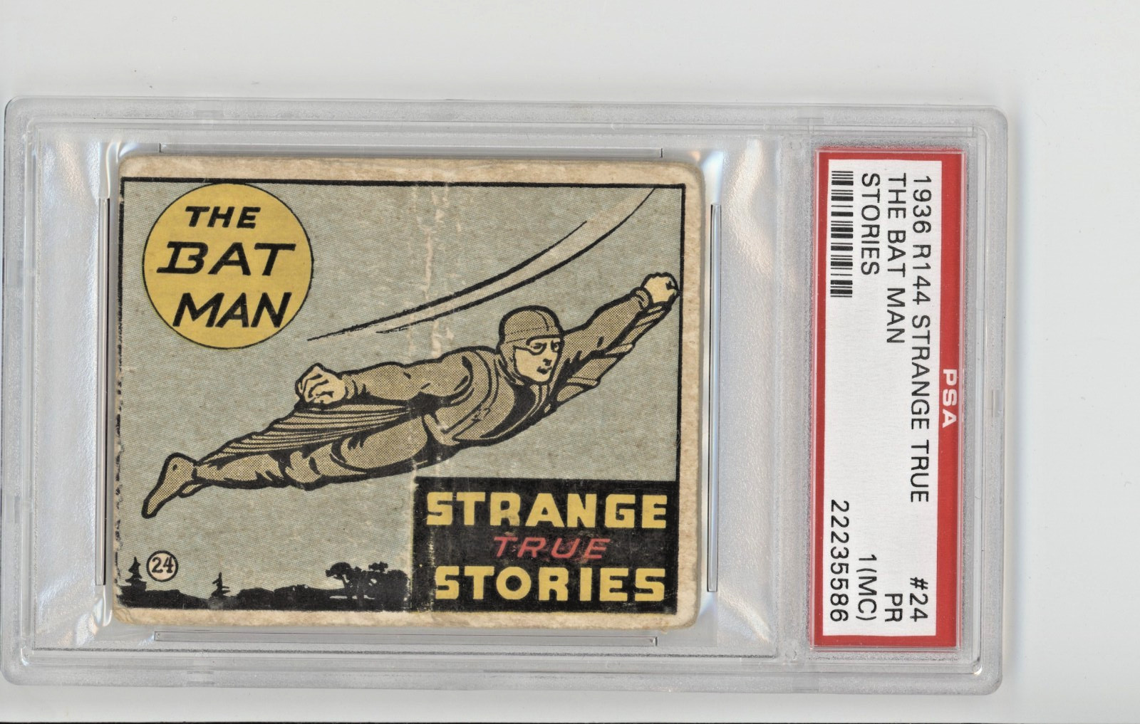 1936 R144 Wolverine Gum Strange True Stories #24 The Batman PSA Graded