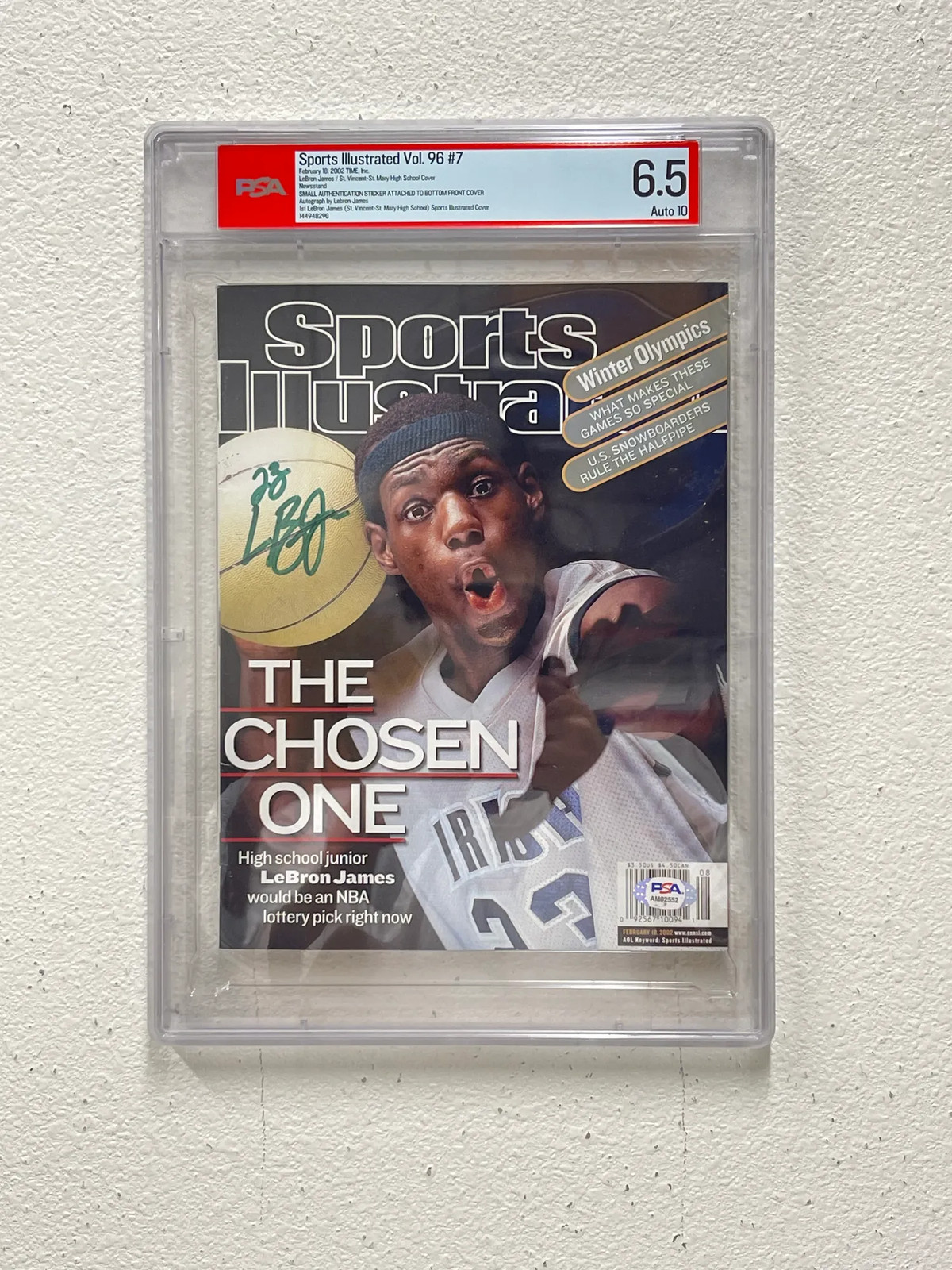 LeBron James Signed Sports Illustrated The Chosen One PSA 6.5 Auto 10 Lakers LeBron James Signed Sports Illustrated The Chosen One PSA 6.5 Auto 10 Lakers
