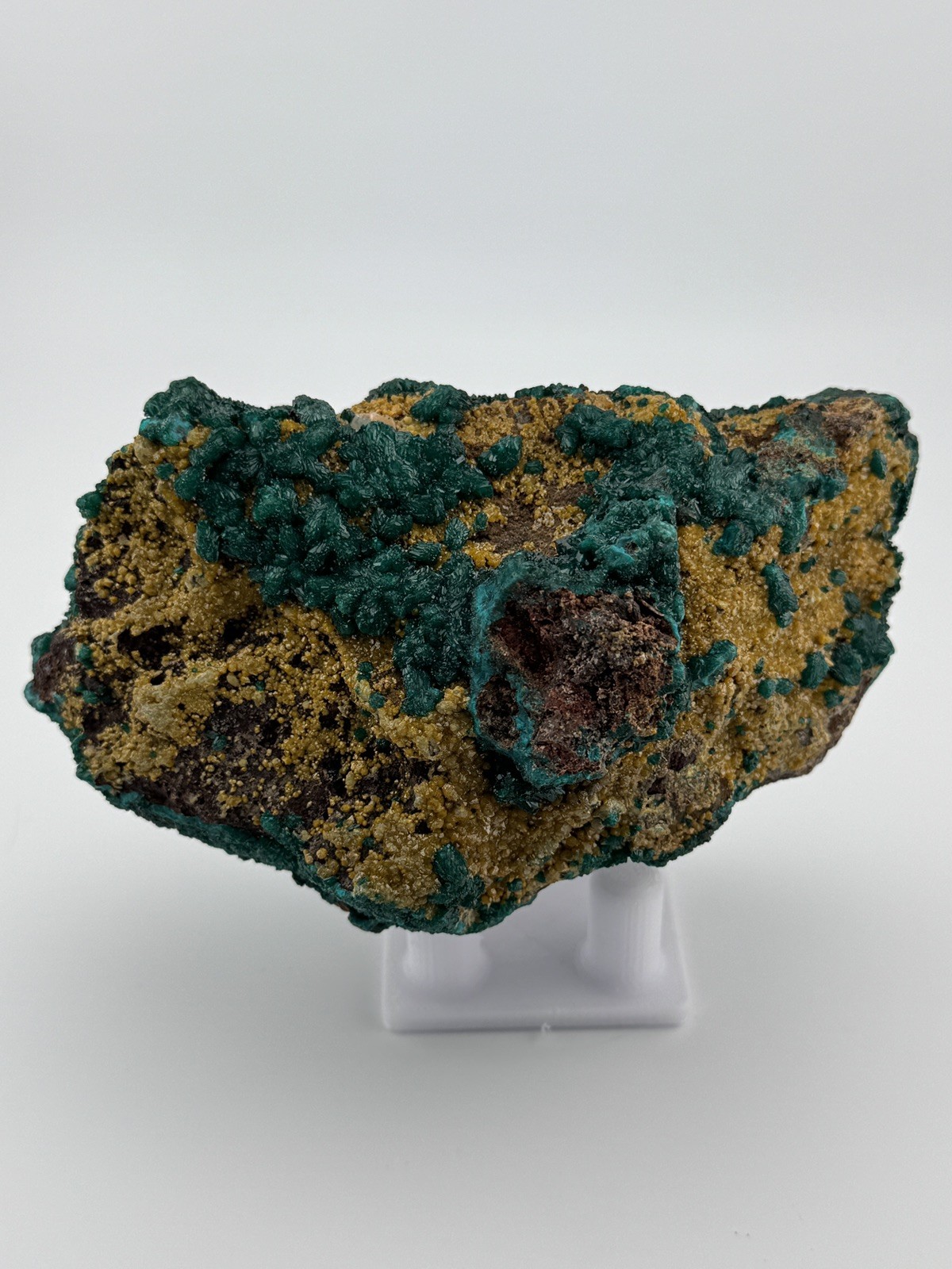Dioptase, Wulfenite, Mimetite - Republic of the Congo Dioptase, Wulfenite, Mimetite - Republic of the Congo
