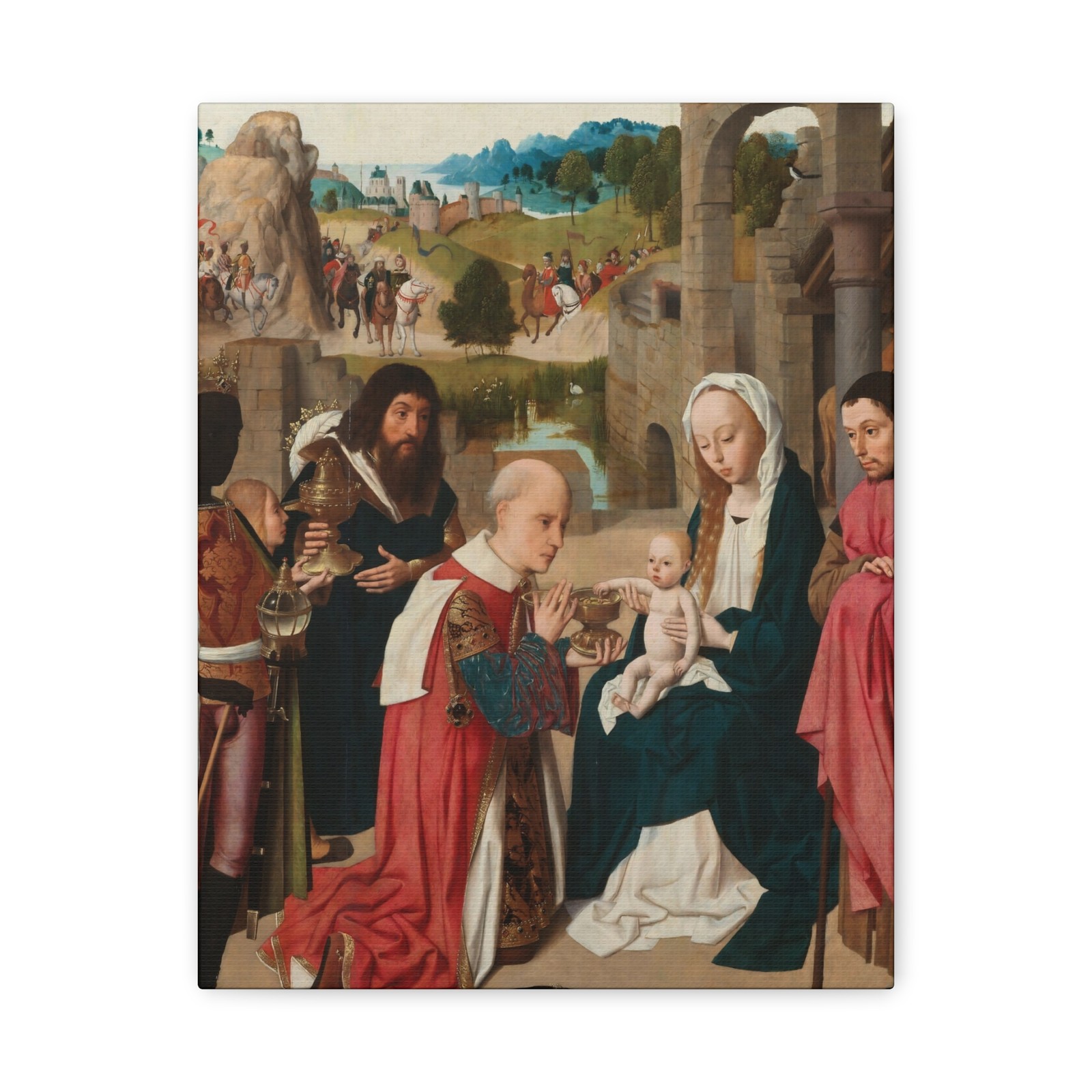 Geertgen tot Sint Jans, Haarlem - De aanbidding - Canvas Wall Art