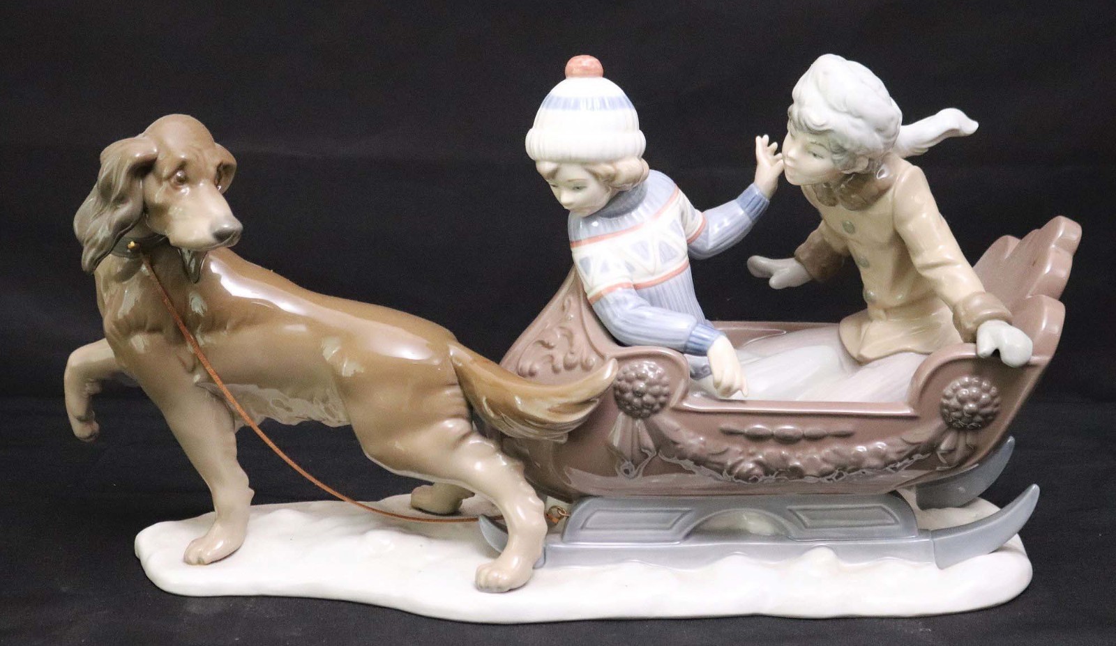 LLADRO SLEIGH RIDE 1980-96  PORCELAIN FIGURINE  5037G