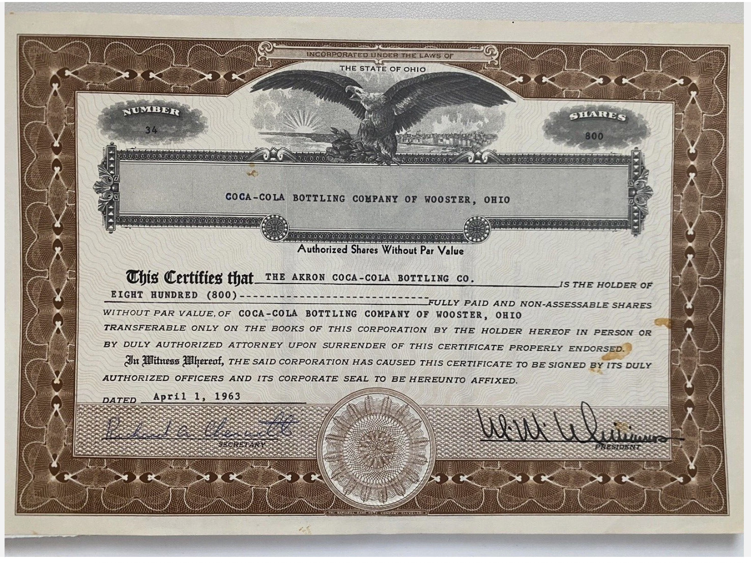 Coca Converse Dali DeLorean Nvidia Yankees Reebok Pixar Cubs Stock Certificate Coca Converse Dali DeLorean Nvidia Yankees Reebok Pixar Cubs Stock Certificate