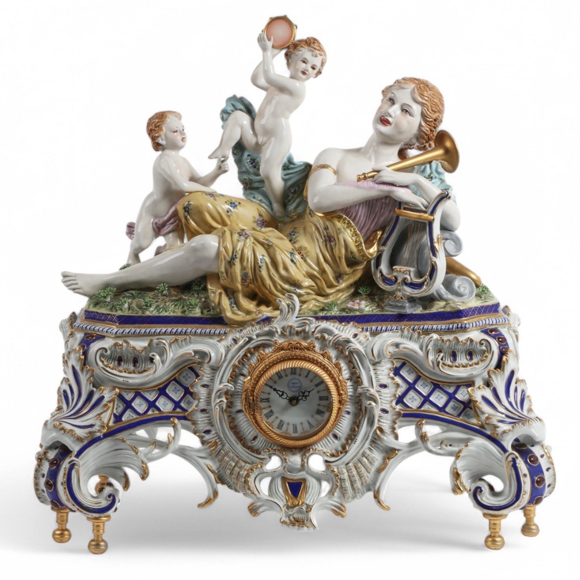Incredible Huge 19th Century German Porcelain Mantle Clock 100K If Meissen Incredible Huge 19th Century German Porcelain Mantle Clock 100K If Meissen