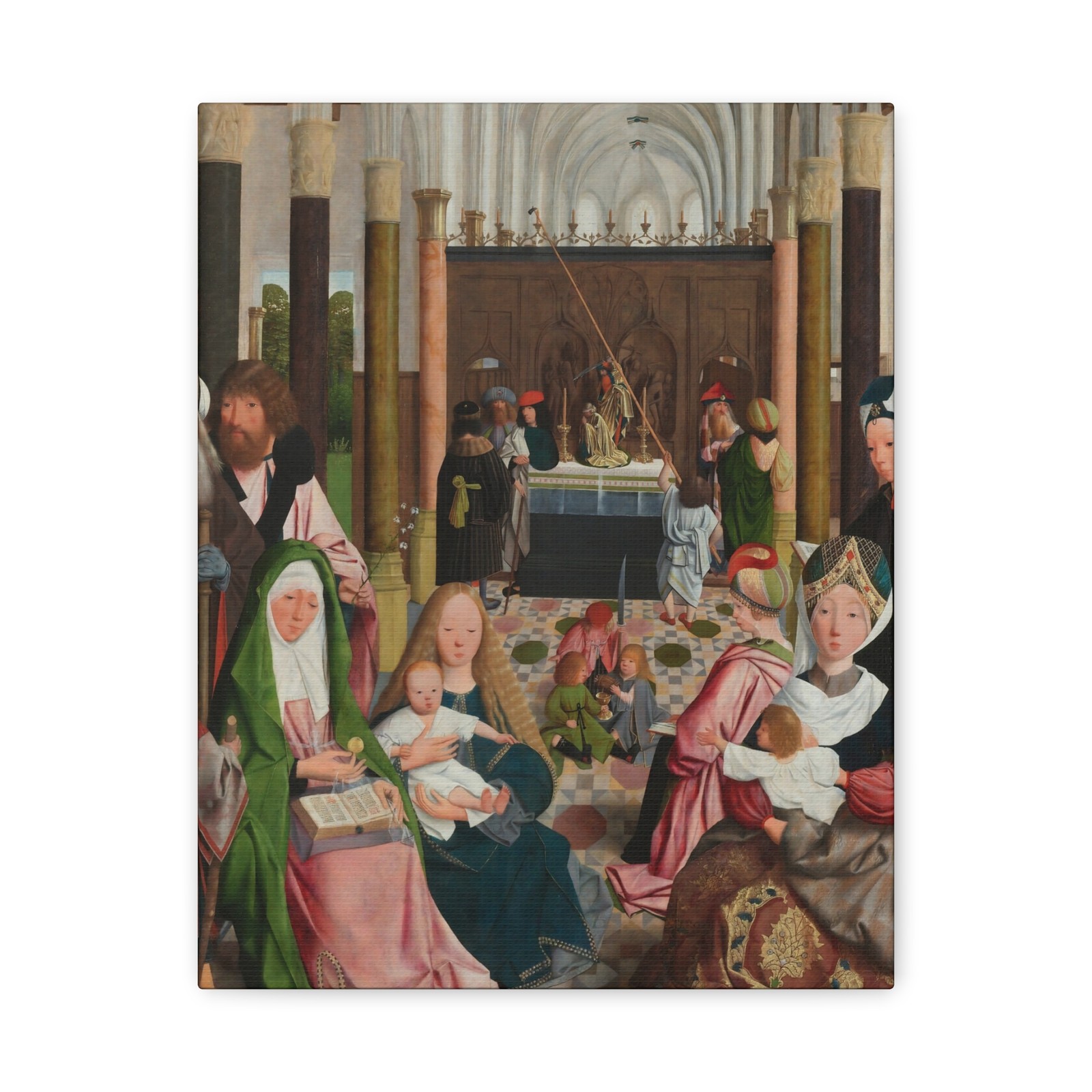 Geertgen tot Sint Jans - De heilige maagschap - c. 1495 - Canvas Wall Art Geertgen tot Sint Jans - De heilige maagschap - c. 1495 - Canvas Wall Art
