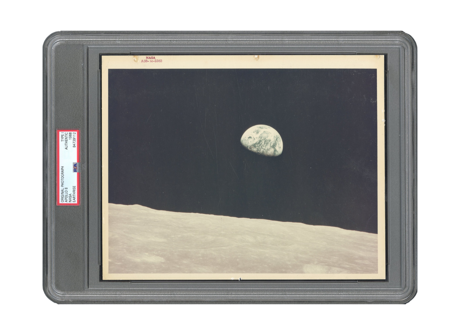 Earthrise Apollo 8 1968 NASA Type 1 Original Photo Red Letter A Kodak PSA / DNA Earthrise Apollo 8 1968 NASA Type 1 Original Photo Red Letter A Kodak PSA / DNA