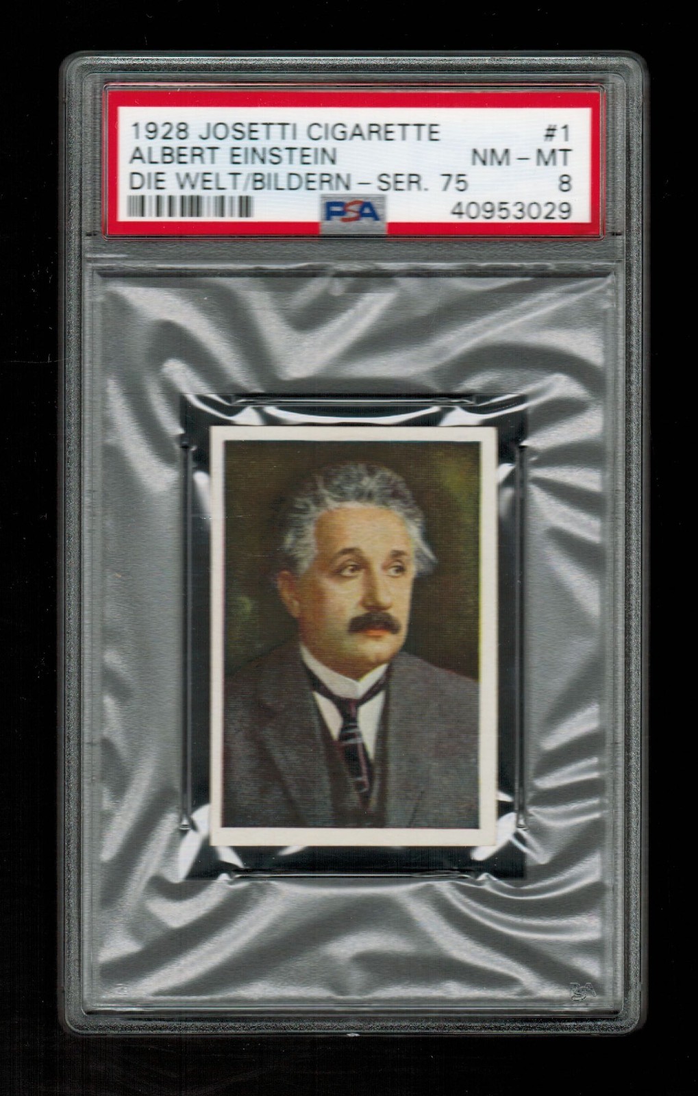 PSA 8 ALBERT EINSTEIN 1928 JASMATZI Card #1 THE HIGHEST EVER GRADE PSA 8 ALBERT EINSTEIN 1928 JASMATZI Card #1 THE HIGHEST EVER GRADE