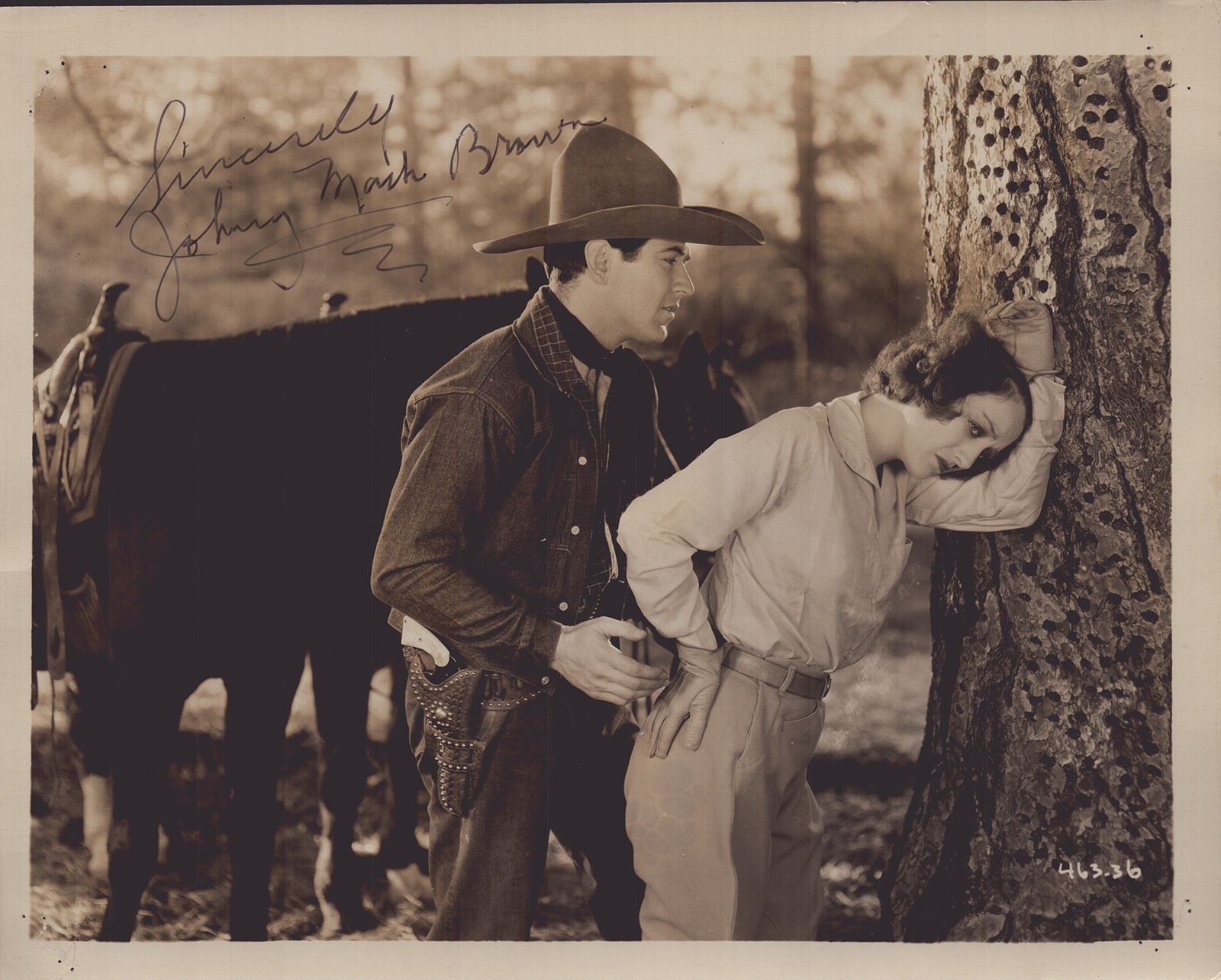 JOHNNY MACK BROWN - AUTOGRAPHED SIGNED PHOTOGRAPH
