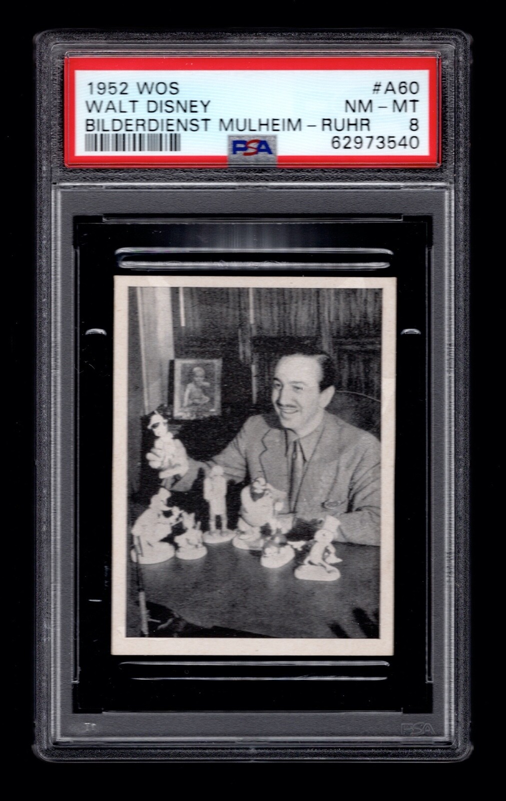 PSA 8 WALT DISNEY 1952 Trade Card #A60 THE HIGHEST EVER GRADED 1 of 1