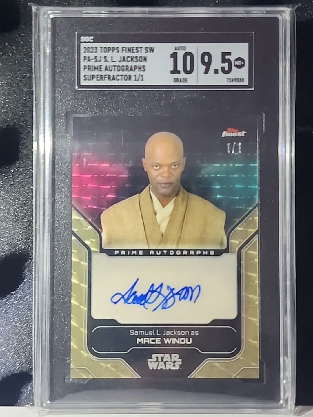 2023 Topps Finest Superfractor 1/1 Samuel L. Jackson Superfractor Auto SGC 9.5 2023 Topps Finest Superfractor 1/1 Samuel L. Jackson Superfractor Auto SGC 9.5