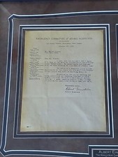 RARE Albert Einstein Original Hand Signed Letter The World A Dangerous Place COA picture