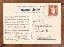 WW2 SPANISH FASCIST FRANCO FALANGE Propaganda Correspondence Card RARE picture