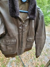 Authentic Leather & Shearling US Navy Flight Jacket worn between 1939 - 1952. picture
