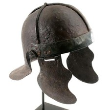 200 A.D. ANCIENT GREEK ROMAN GALEA SPARTAN WARRIOR BRONZE IRON HAMMERED HELMET picture