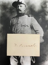 THEODORE ROOSEVELT SIGNED CARD, ROUGH RIDER, PRESIDENT, CRIME, AUTHOR, US PARKS picture