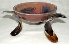 Dino Rosin Murano Art Glass Sculptural Bowl 15