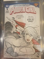 Frank Cho Sketch Cover Power Girl #1 CGC Signature Series 9.8  picture