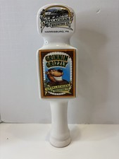 Appalachian Brewing Harrisburg PA Grinnin Grizzly Beer Tap Handle Magnetic Label picture