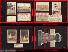NIKOLA TESLA POWER PLANT EMPTY RUINS 1919 VINTAGE PHOTO LOT on 2 ALBUM PAGES picture