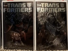 Transformers #1 40th Gabriele Dell’Otto Foil Set / BOB BUDIANSKY SIGS picture