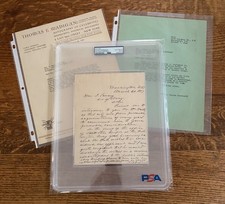1857 JEFFERSON DAVIS ALS AUTOGRAPH LETTER TO US SECRETARY OF WAR TOUCEY PSA/DNA picture