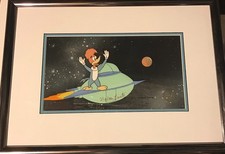 ‘Woody Goes To Mars’ Production Cel & Background Signed Walter Lantz 1972 picture