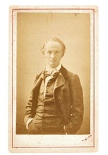 Charles BAUDELAIRE - Business card format photograph by NADAR. 1862. picture