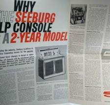 Seeburg LP Console 1962 Original Vintage Phonograph Music Foldout Brochure picture