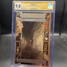 SANDMAN 1 CGC 9.8 SS SIGNED BY CREATOR NEIL GAIMAN & ACTOR TOM STURRIDGE QUOTE picture