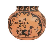 Jemez Pueblo Poly Chrome Pottery Jar By Reyes Madalena picture