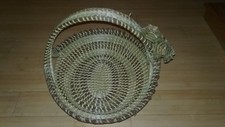 XL Cross Handle Sweetgrass Palmetto Rose Basket picture