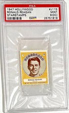 1947 HOLLYWOOD STARSTAMPS RONALD REAGAN RC 1/1 PSA 9 ((ULTRA RARE)) picture
