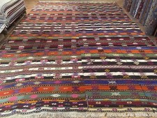Antique 1900-1930's Stunning Kilim Rug 8’4”x12’3” Turkish Handmade Kilim Rug picture