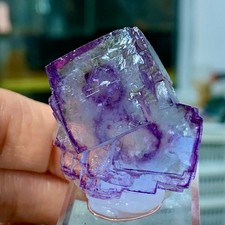 58G Natural fluorite Purple cubic mineral crystal sample/yaogangxian/YGX picture