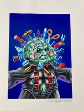 1/1 Pinhead Hellraiser FINAL CARD ART Painting Garbage Pail Kids #1 Horror-ible picture