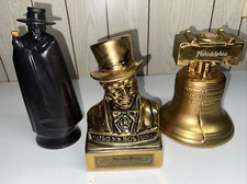 Lot Of Vintage Decanters 1969 Wedgewood, Old Mr. Boston Prestige, Liberty Bell. picture