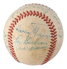 President Harry Truman Signed American League Baseball With Ted Williams PSA DNA picture