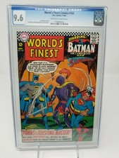 WORLD'S FINEST #162 CGC 9.6 OW/WP TOP GRADE 1 of 6 BATMAN SUPERMAN SILVER 1966 picture