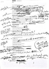 Serge GAINSBOURG answers Proust's questionnaire. Autograph manuscript. 1986 picture