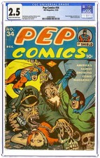 Pep Comics #34 CGC 2.5 1942 4398038004 picture