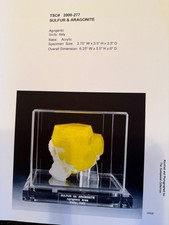 Sulfur and Aragonite Mineral Specimen Gem picture