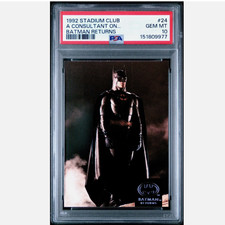 RARE 1992 STADIUM CLUB BATMAN RETURNS #24 A CONSULTANT ON..POP 1 PSA 10 picture